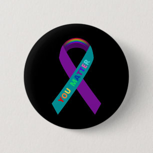 Chapa Redonda De 5 Cm Cinta De Concienciación Sobre El Suicidio inspirad
