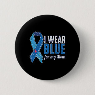 Chapa Redonda De 5 Cm Cinta De Concienciación T1d De Noviembre Azul Para