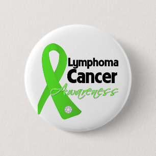 Chapa Redonda De 5 Cm Cinta de la conciencia del cáncer del linfoma