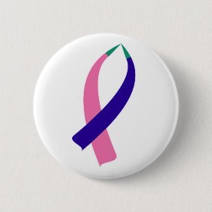 Chapa Redonda De 5 Cm Cinta de sensibilización (Cáncer de tiroides)