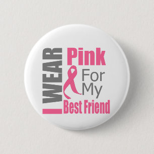 Chapa Redonda De 5 Cm Cinta del cáncer de pecho llevo al mejor amigo