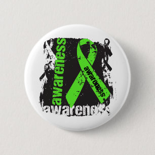 Chapa Redonda De 5 Cm Cinta del Grunge de la conciencia de la distrofia