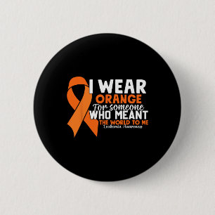 Chapa Redonda De 5 Cm Cinta Naranja Concienciación sobre la Leucemia Cán
