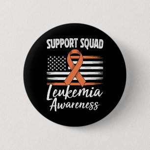 Chapa Redonda De 5 Cm Cinta Naranja de Conciencia de la Leucemia del Equ