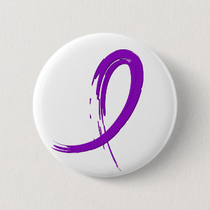 Chapa Redonda De 5 Cm Cinta púrpura A4 de la enfermedad de Crohn