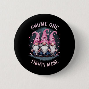 Chapa Redonda De 5 Cm Cinta rosa Conciencia sobre el cáncer de mama Gnom