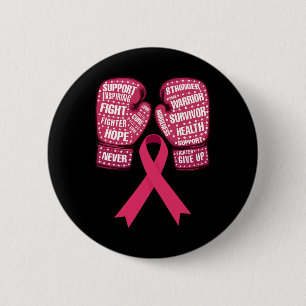 Chapa Redonda De 5 Cm Cinta rosa Concienciación sobre el cáncer de mama 