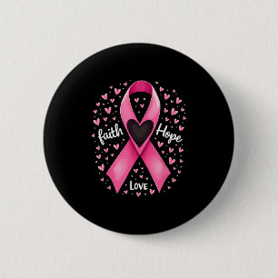Chapa Redonda De 5 Cm Cinta rosa Fe Cristiana Esperanza Amor Cance Breve
