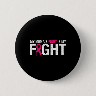 Chapa Redonda De 5 Cm Cinta rosa mes de octubre mi lucha de Mema es mi W