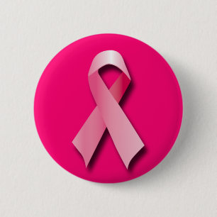 CHAPA REDONDA DE 5 CM CINTA ROSADA DEL CÁNCER DE PECHO