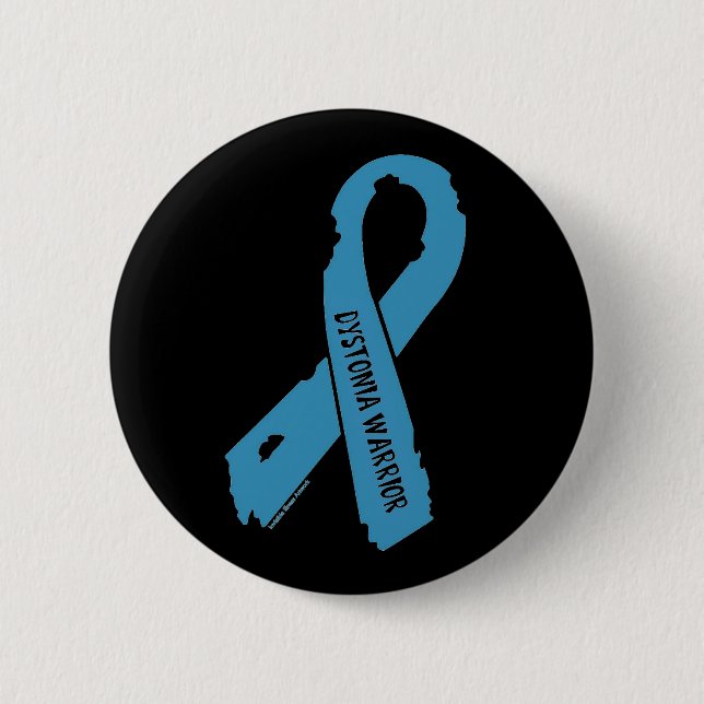 Chapa Redonda De 5 Cm Cinta rota DYSTONIA WARRIOR (Anverso)