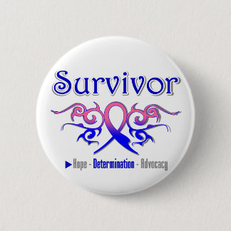 Chapa Redonda De 5 Cm Cinta tribal para sobrevivientes de cáncer de mama
