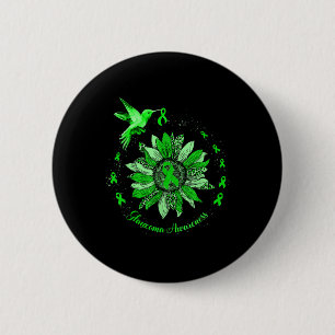 Chapa Redonda De 5 Cm Cinta verde Leopardo Sunflower Glaucoma Sensibiliz