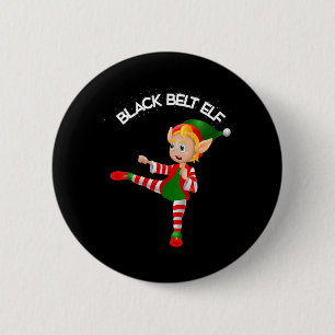 Chapa Redonda De 5 Cm Cinturón Negro Elf-taekwondo, Karate, Jui Jitsu, K