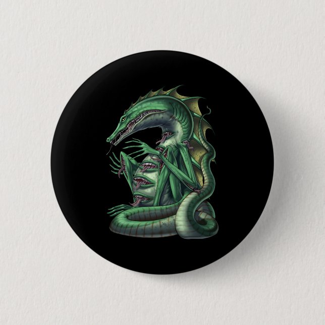 Chapa Redonda De 5 Cm CipactliAztec Mythology Creature Cipactli (Anverso)