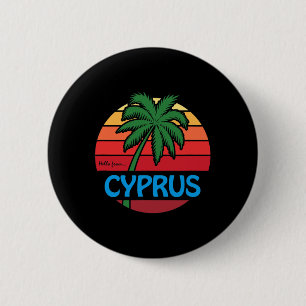 Chapa Redonda De 5 Cm Ciprés de verano Palma Árbol Playa Chipriota Recue