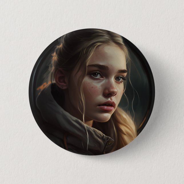 Chapa Redonda De 5 Cm Circle girl (Anverso)