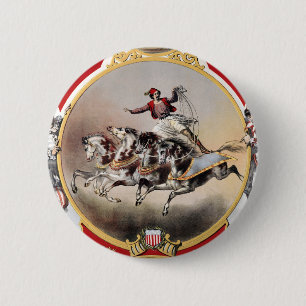 Chapa Redonda De 5 Cm Circo de Stone y Murray, Circa 1870.