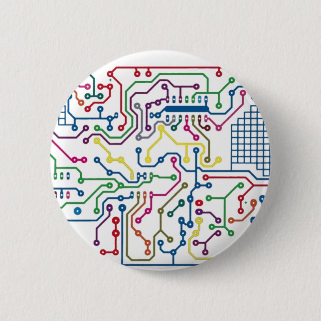 Chapa Redonda De 5 Cm Circuito (Anverso)