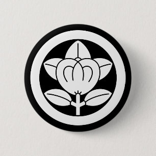 Chapa Redonda De 5 Cm Círculo con naranja (diseño de seis divisiones)