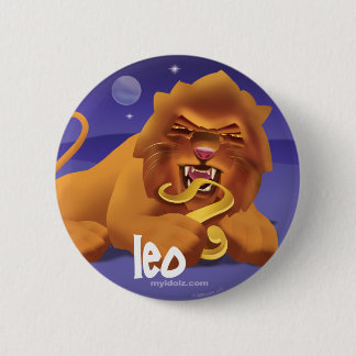 Chapa Redonda De 5 Cm Círculo de Idolz Leo