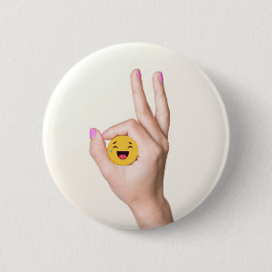 Chapa Redonda De 5 Cm Círculo de juego Ok te trajo