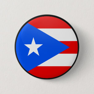Chapa Redonda De 5 Cm Círculo de la bandera de la calidad de Puerto Ric