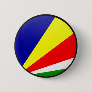 Chapa Redonda De 5 Cm Círculo de la bandera de la calidad de Seychelles