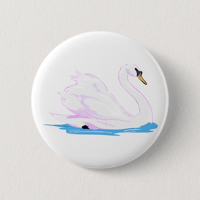 Chapa Redonda De 5 Cm Cisne de Swanna (Anverso)