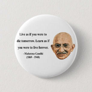 Chapa Redonda De 5 Cm Cita 4b de Gandhi