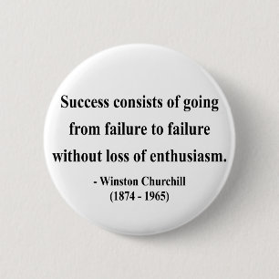 Chapa Redonda De 5 Cm Cita 5a de Winston Churchill