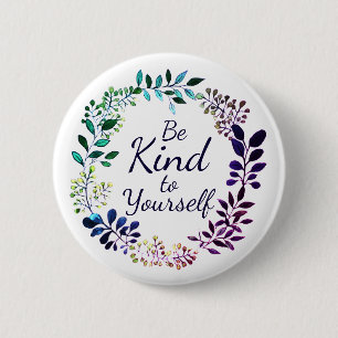 Chapa Redonda De 5 Cm Cita de Be Kind   Artes acuáticas Inspiradoras de 