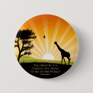 Chapa Redonda De 5 Cm Cita de Gandhi