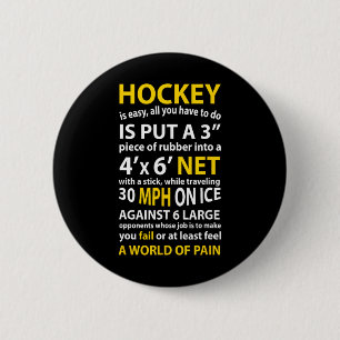 Chapa Redonda De 5 Cm Cita De Hockey Divertido El Hockey Es Un Regalo Fá
