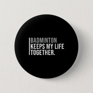 Chapa Redonda De 5 Cm Cita del jugador de Badminton Hobby Badminton