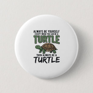 Chapa Redonda De 5 Cm Cita Divertida de Tortuga Diseño Vector Vintage_1