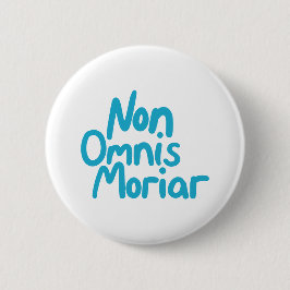 Chapa Redonda De 5 Cm Cita latina antigua con letras de tinta azul