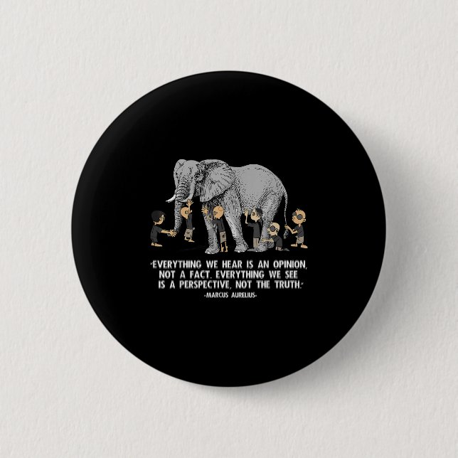 Chapa Redonda De 5 Cm Cita Perspectiva Marcus Aurelius Elephant Illustr (Anverso)