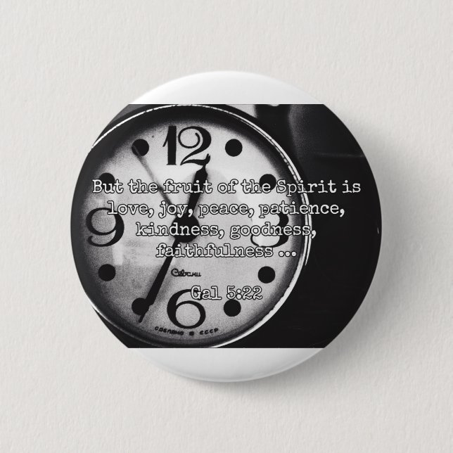 Chapa Redonda De 5 Cm Citas de dios: 5:22 del galón -- "Fruta del (Anverso)