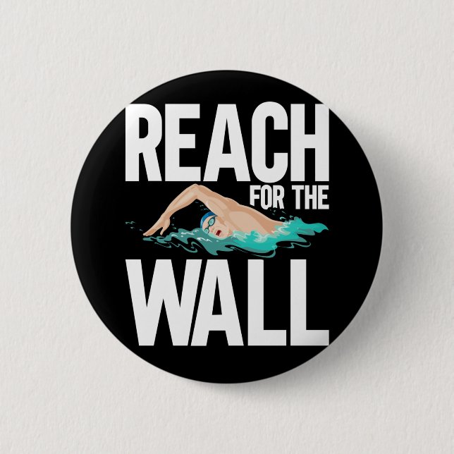 Chapa Redonda De 5 Cm Citas divertidas de nadador (Anverso)