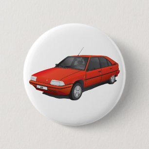Chapa Redonda De 5 Cm Citroën BX rojo