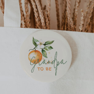 Chapa Redonda De 5 Cm Citrus Little Cutie Baby Shower Abuelo Futuro