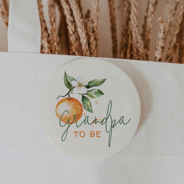 Chapa Redonda De 5 Cm Citrus Little Cutie Baby Shower Grandpa To Be (Subido por el creador)