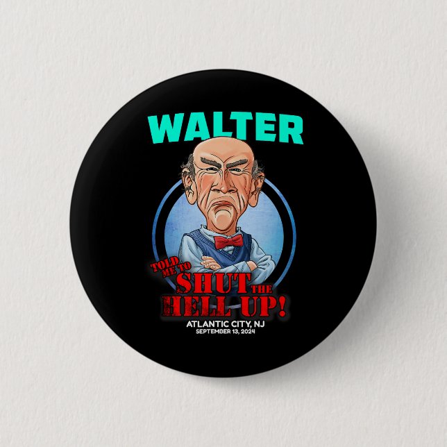 Chapa Redonda De 5 Cm Ciudad Atlántica Walter (Anverso)