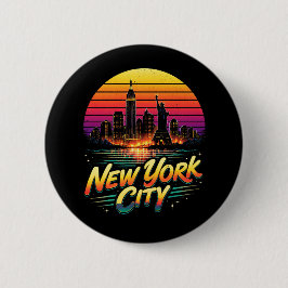 Chapa Redonda De 5 Cm Ciudad de Nueva York