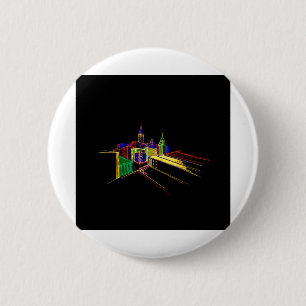 Chapa Redonda De 5 Cm Ciudad vibrante