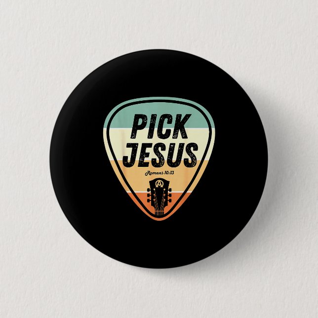 Chapa Redonda De 5 Cm Ck Jesus Shirt Funny Christian Music Guitar Ck Men (Anverso)