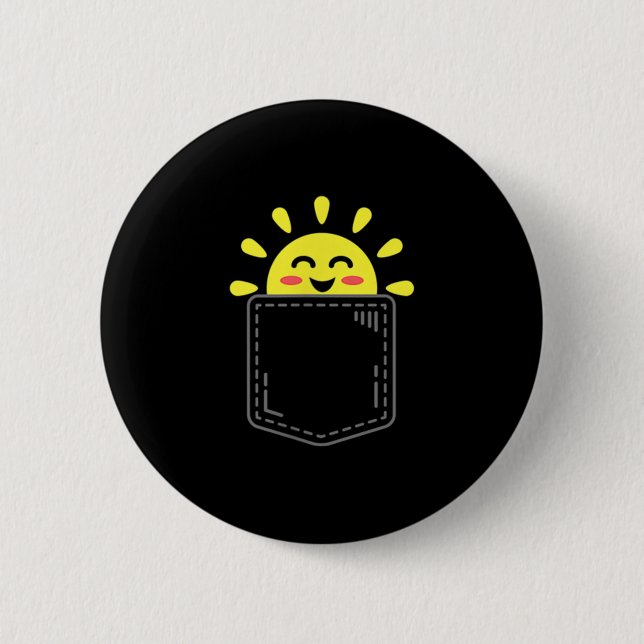 Chapa Redonda De 5 Cm Cket Of Sunshine Happy Summer Sun Motivational Ins (Anverso)