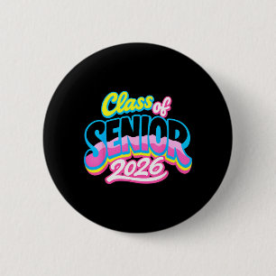 Chapa Redonda De 5 Cm Cl de Senior 2026 Grad Niños Graduados Divertido