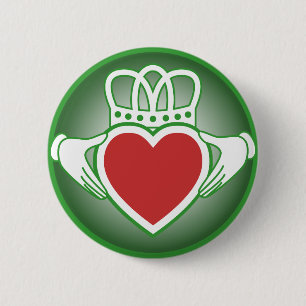 Chapa Redonda De 5 Cm Claddagh